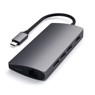 Adaptador Multiportas USB-C 4k com Ethernet Cinza - Satechi