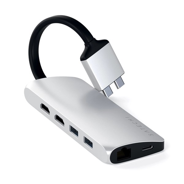 Adaptador USB TIPO-C Duplo - Dual Multimedia Satechi - 4K HDMI e Ethernet