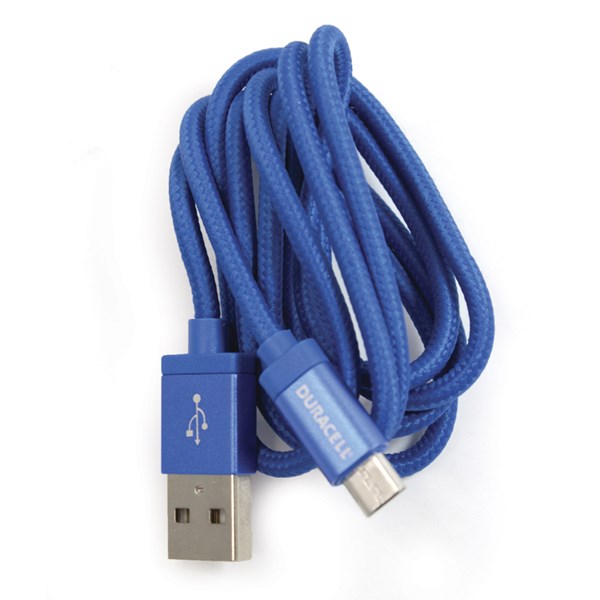 Cabo micro USB 3 metros azul - Duracell
