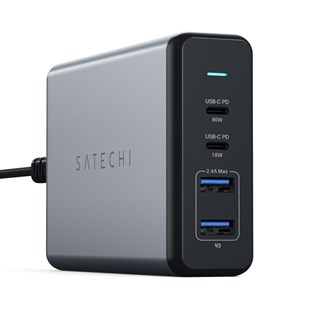 Carregador USB-C PD 108 W para MacBook e iPad Quatro portas de Carregamento - Satechi