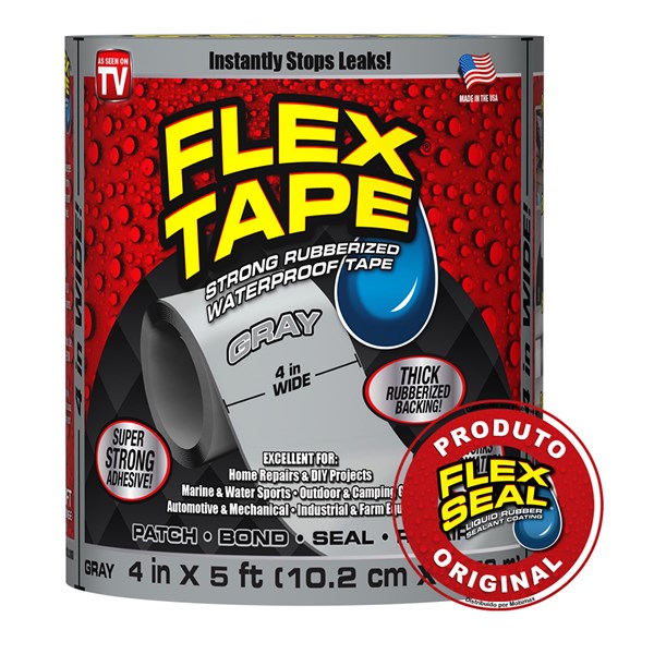 Flex Tape Fita Multi-Aplicação Cinza - 10 x 150 cm