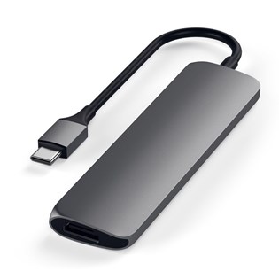 Hub Adaptador USB-C Multimidia Slim V2 Cinza- Satechi