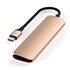 Hub Adaptador USB-C Multimidia Slim V2 Dourado - Satechi