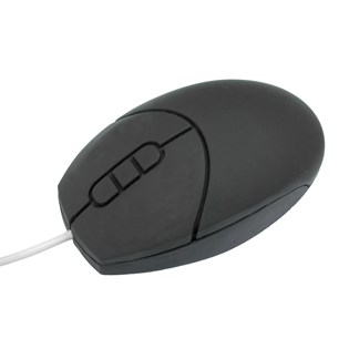 Mouse de Silicone Lavável Preto